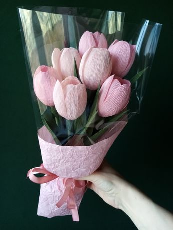 Букет, квіти з цукерками, квіти ручної роботи, тюльпани, подарунок