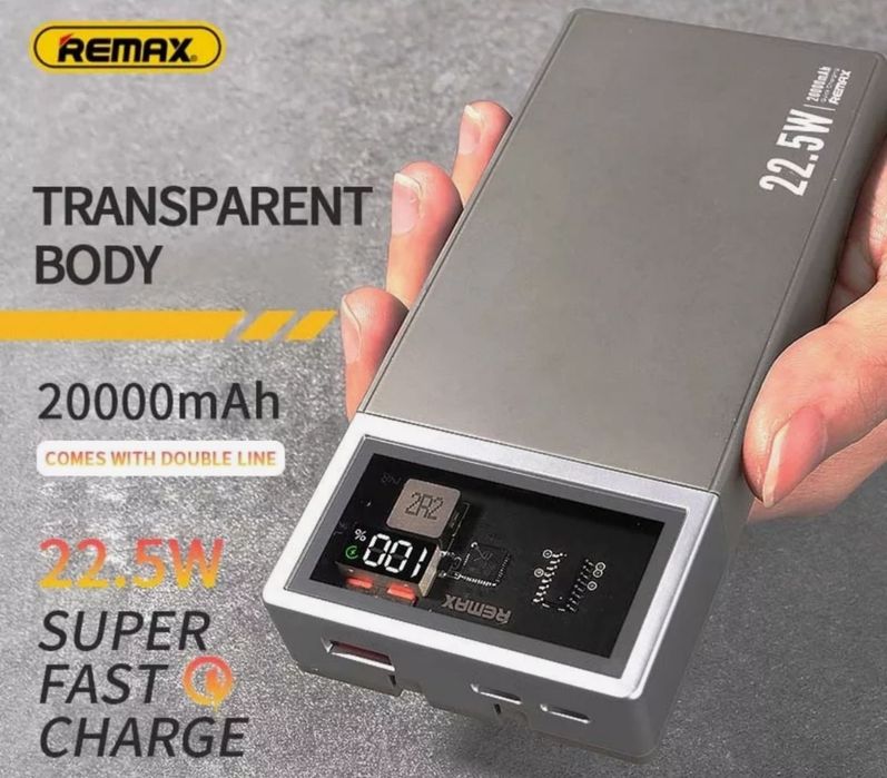 Стильный и мощный power bank на 20.000 ма 22,5 вт в стиле cyberpunk.