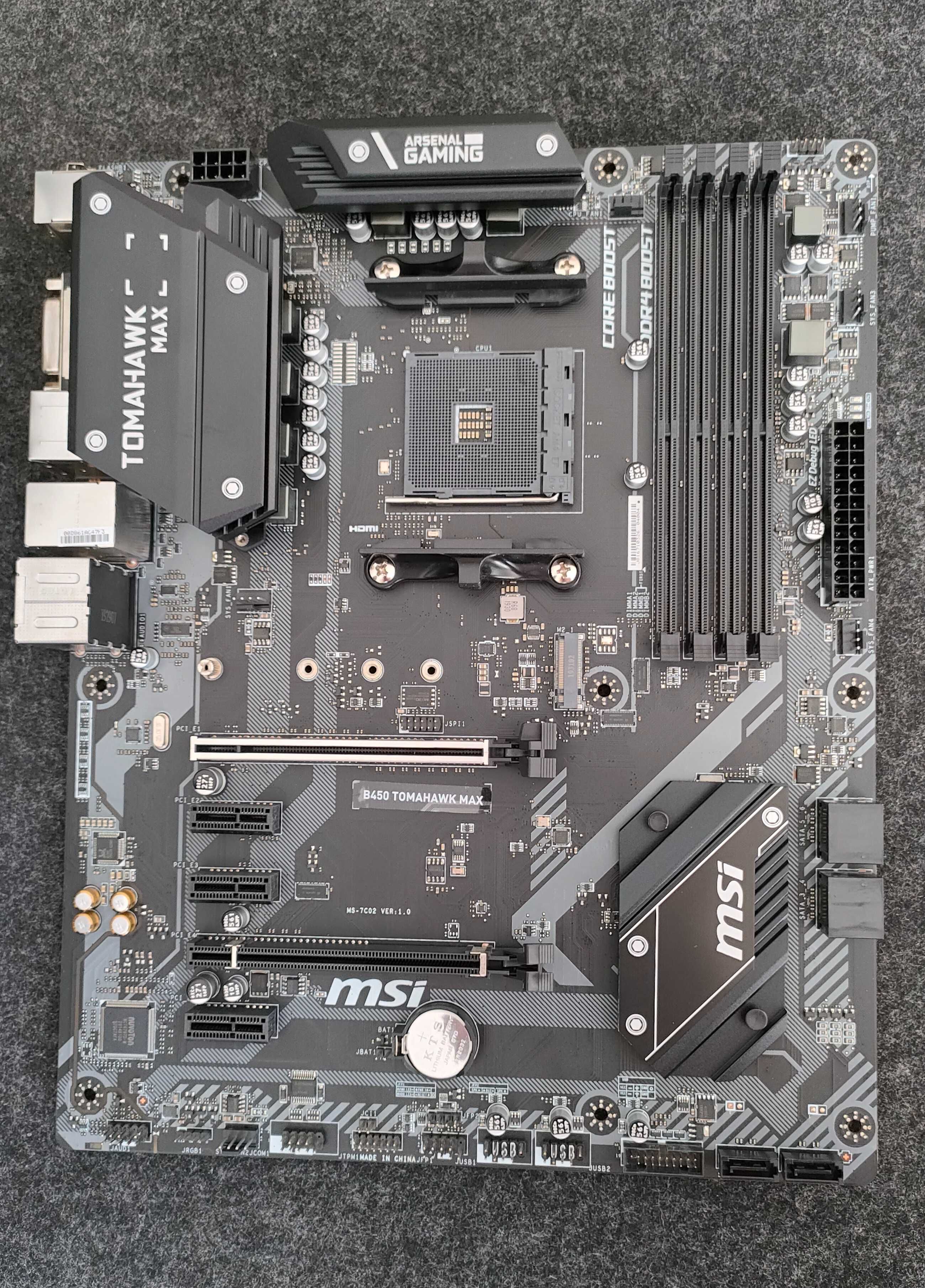 материнська плата MSI B450 Tomahawk max AM4 Ryzen DDR4 материнка