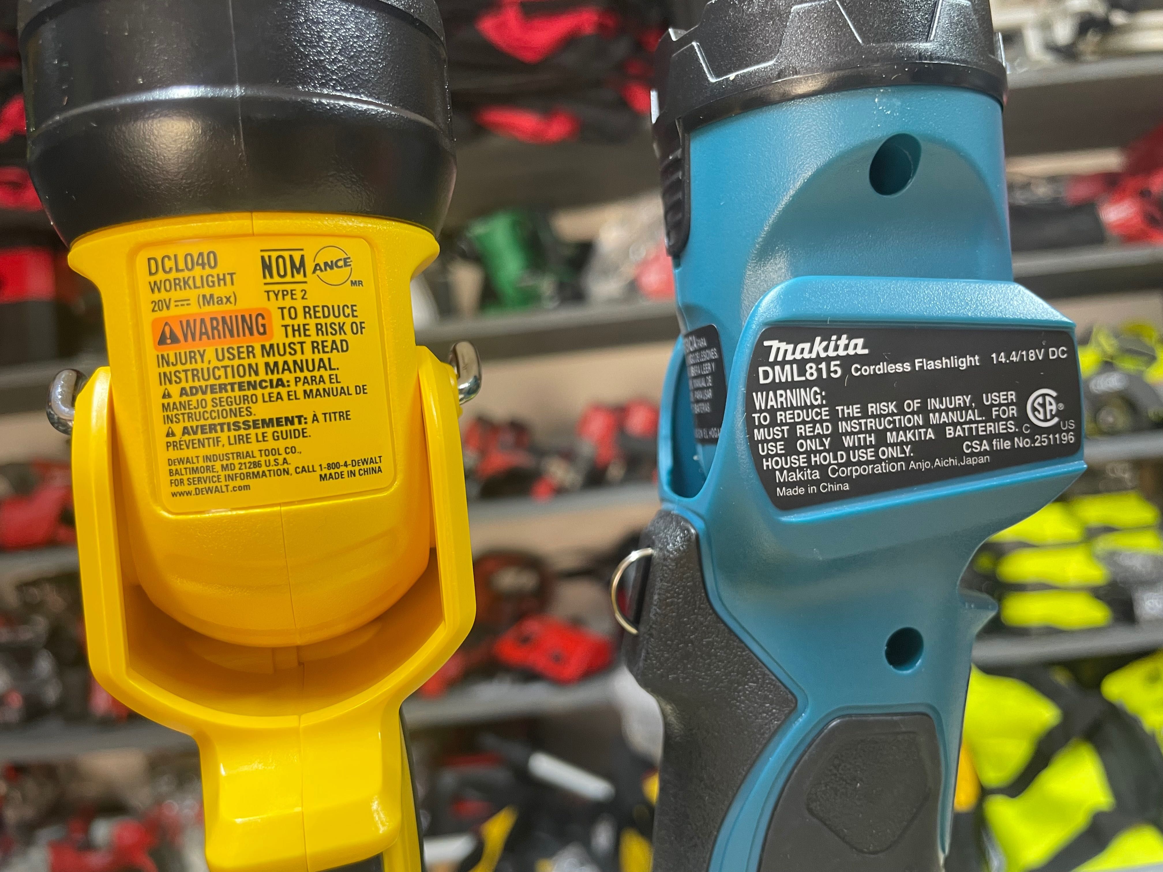 Акумуляторні ліхтарі 18в/DeWalt, Milwaukee, Makita