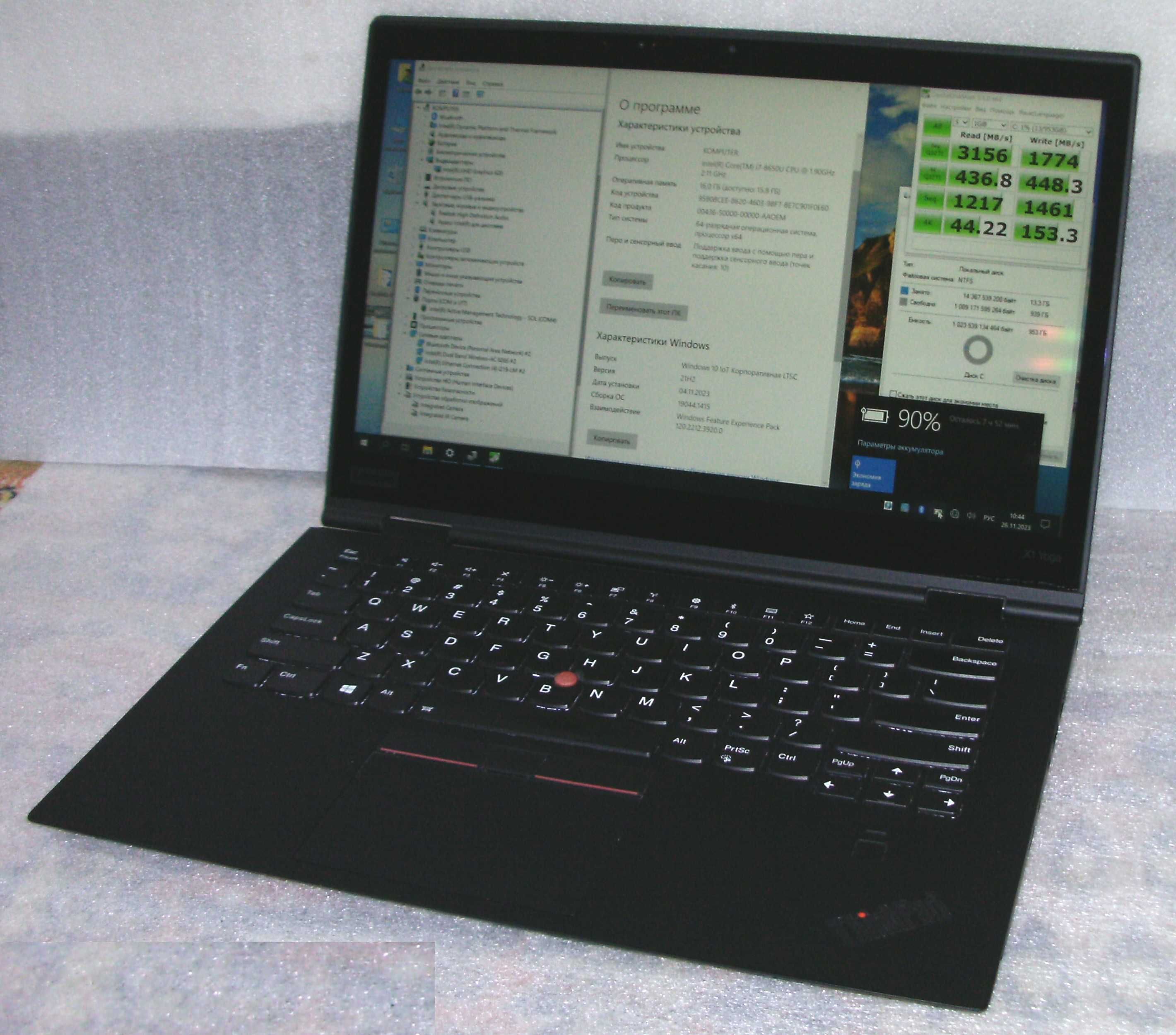 ToП ThinkPad X1 Yoga G3 QHD!! 7-8650u 16GB 1TB NVMe очень хорошее coc.