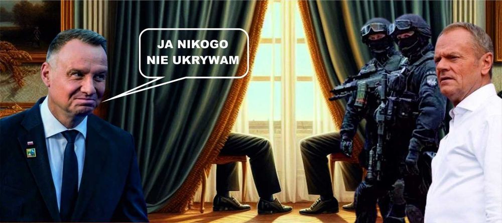 Kubek  Andrzej Duda Kamiński Wąsik Tusk Prezent Pudełko
