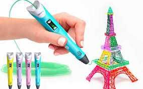 3Д ручка з LCD-дисплеєм Smart 3D pen 3 пластик трафарети