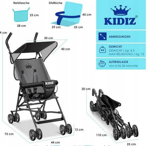 Wózek spacerowy dziecięcy Spacerówka CITY Buggy wózek dziecięcy