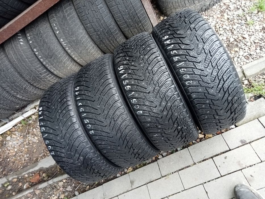 4x Opony Używane 205/55R16 Zimowe Nokian z kolcami