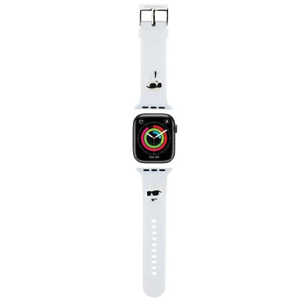 Karl Lagerfeld Pasek KLAWLSLKCNH Apple Watch 42/44/45/49mm biały/wh