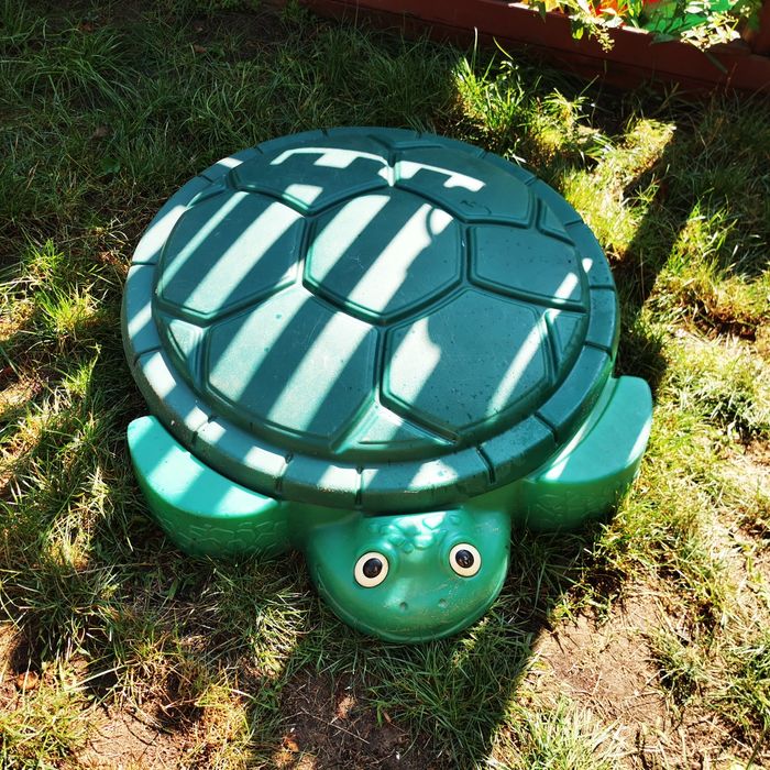 LITTLE TIKES Piaskownica Żółw Pojemnik na Zabawki z Przykrywką