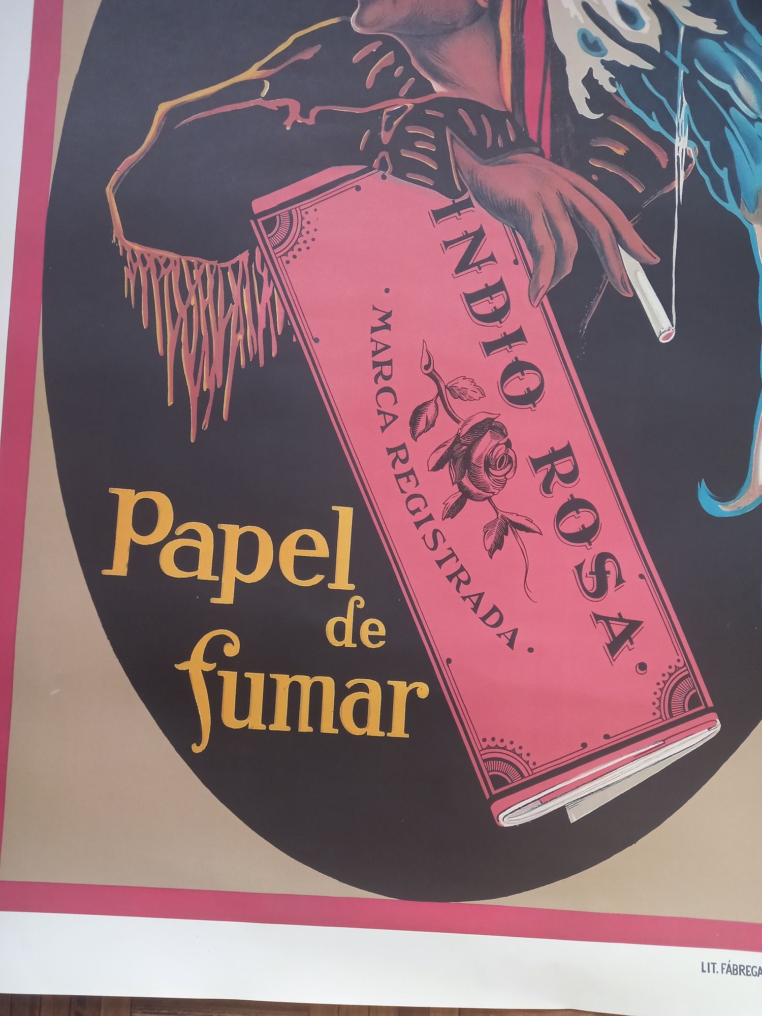 Poster / cartaz mortalhas Indio Rosa vintage