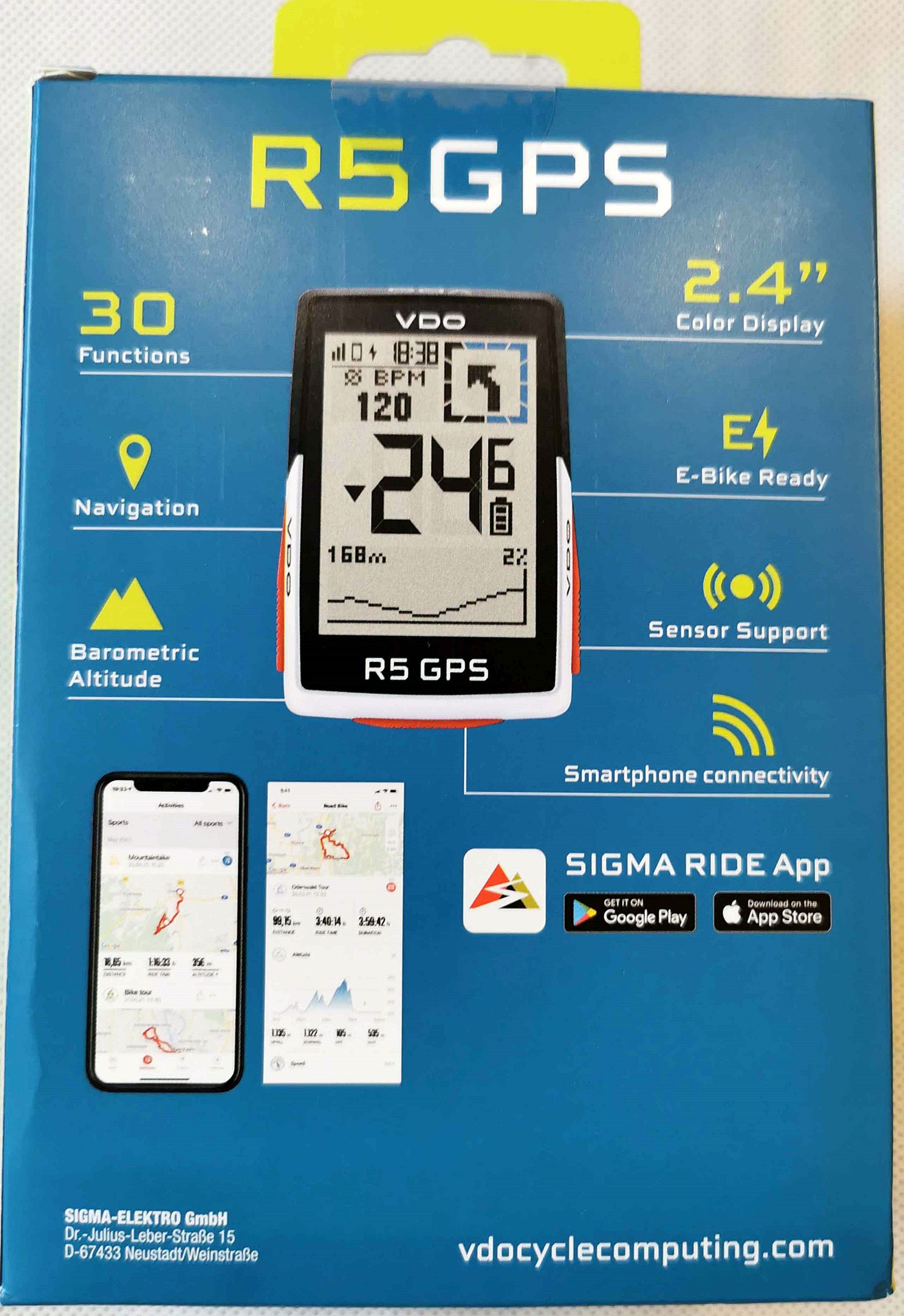 VDO R5 GPS Bezprzewodowy Licznik Rowerowy E-Bike 35 Funkcji