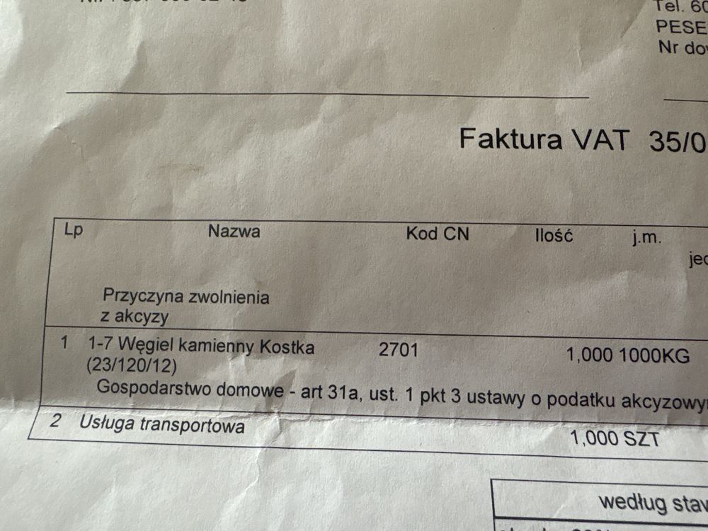 węgiel kamienny kostka