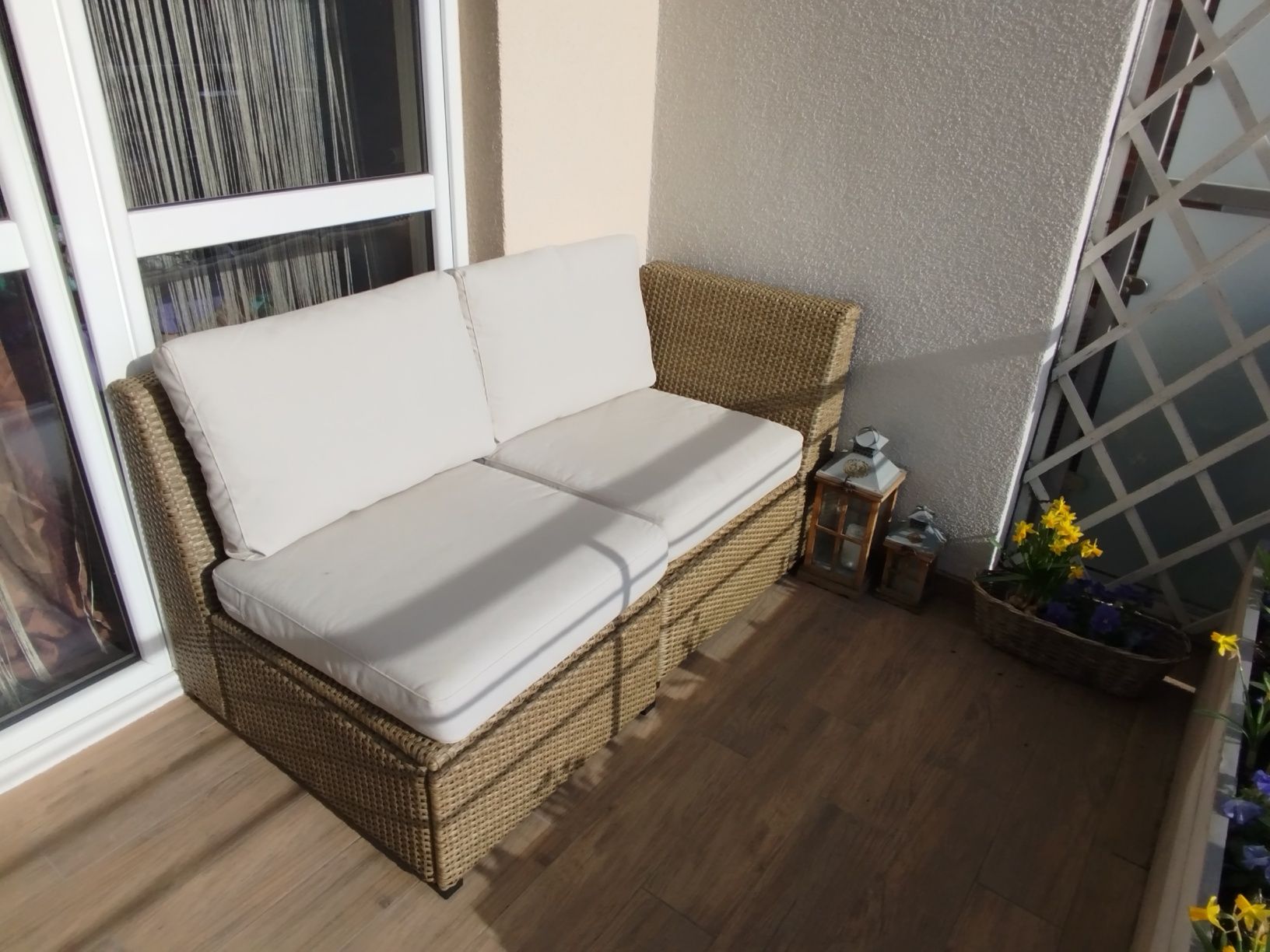 Fotele sofa narożnik Ikea Solleron z pojemnikiem, poduszkami wodoodpor