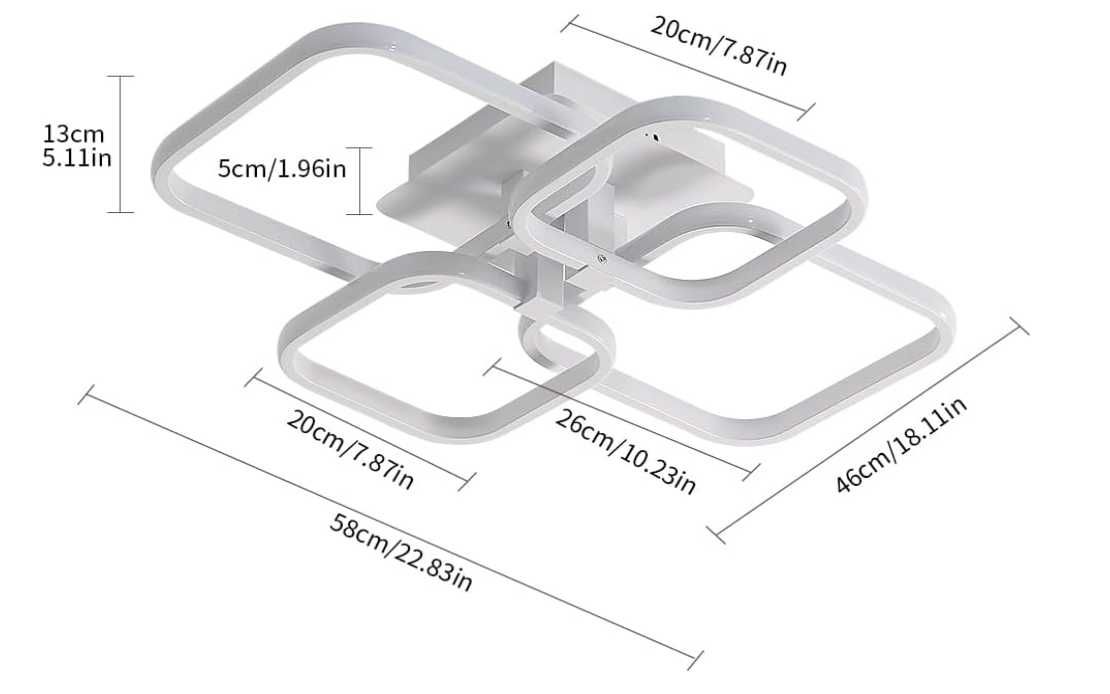 Lampa sufitowa LED biała