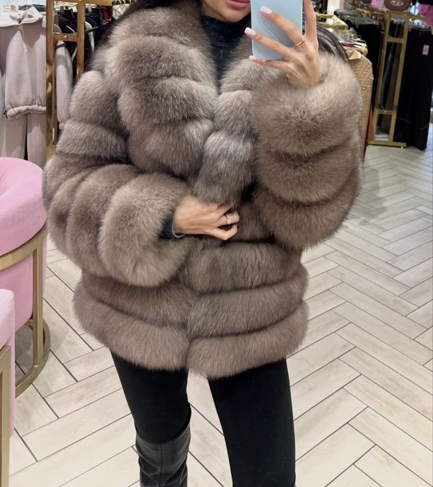 Шуба из песца натур