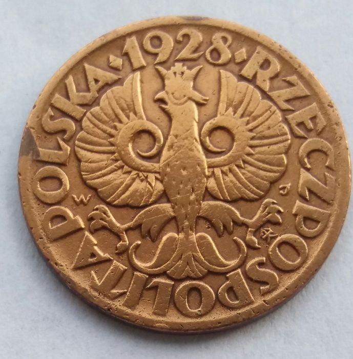 Li M396 , 5 groszy 1928 Polska połysk stara moneta starocie