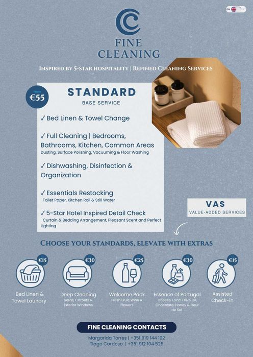 Serviços de Limpeza (alojamento local, particulares) Cleaning Service