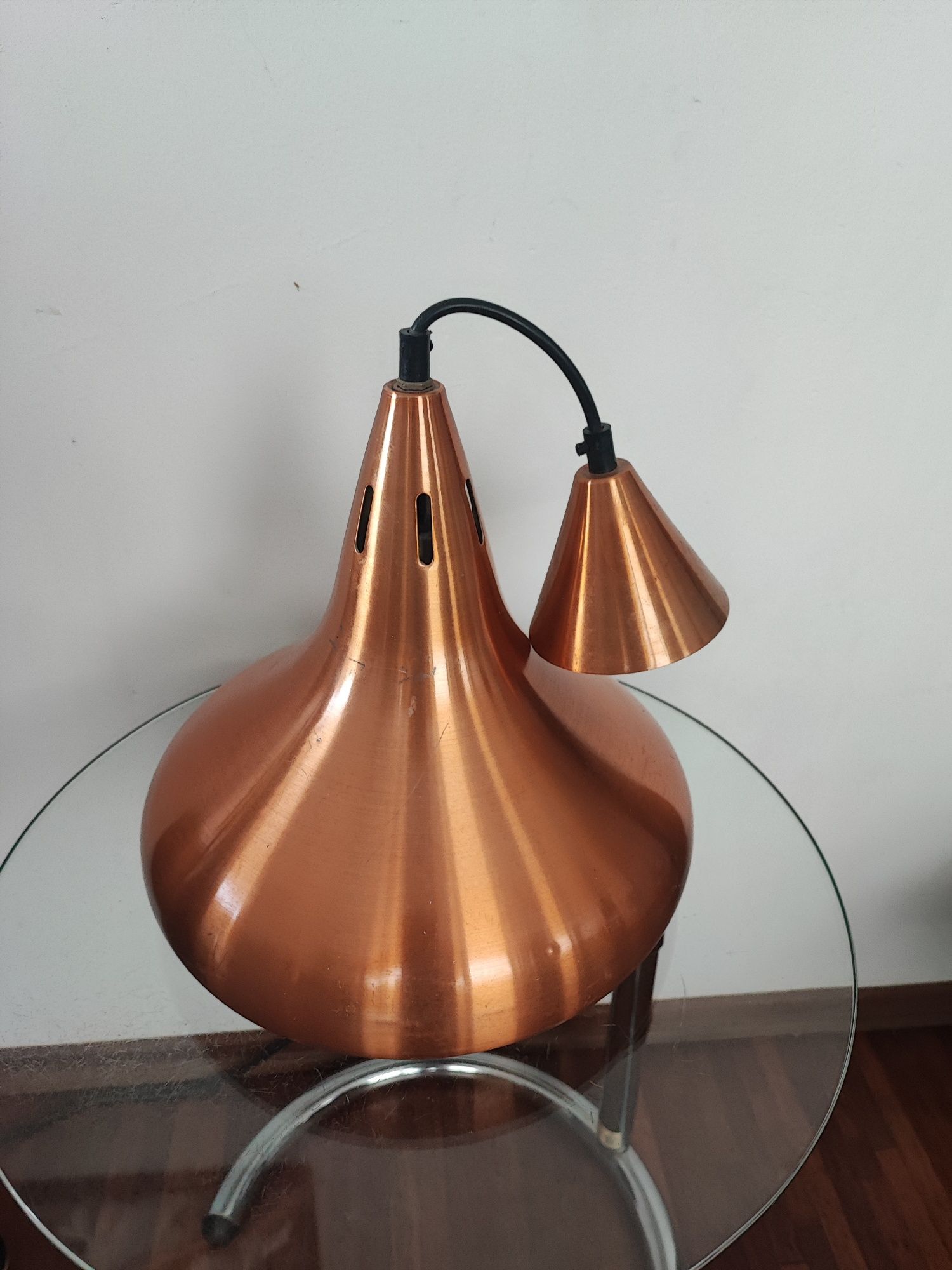 Duńska lampa mosiądz vintage loft design