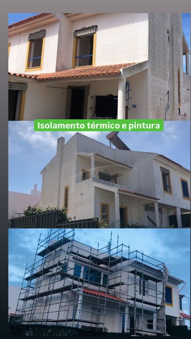 Isolamento térmico (Capoto),pinturas em geral com qualidade.