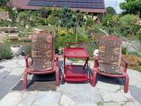 Solidne wielofunkcyjne leżaki ogrodowe Kettler + stolik