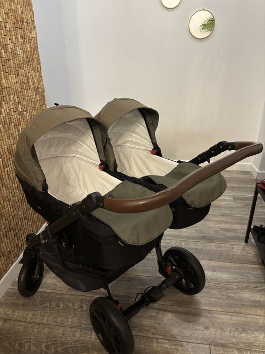 wózek bliźniaczy 2w1 / rok po roku + adaptery do fotelików