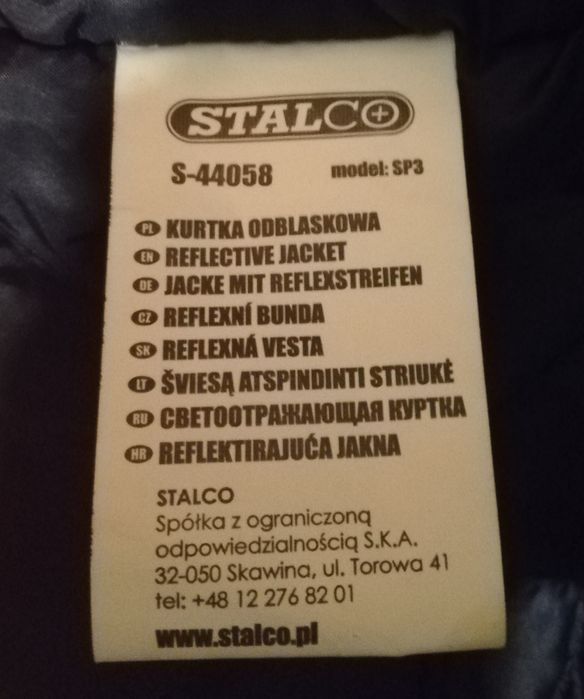 Kurtka zimowa odblaskowa "Stalco" (XL)