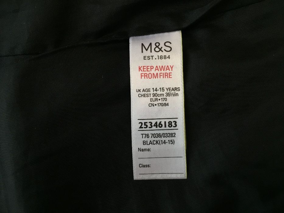 Marks and Spencer школьный костюм черный, рост 170.