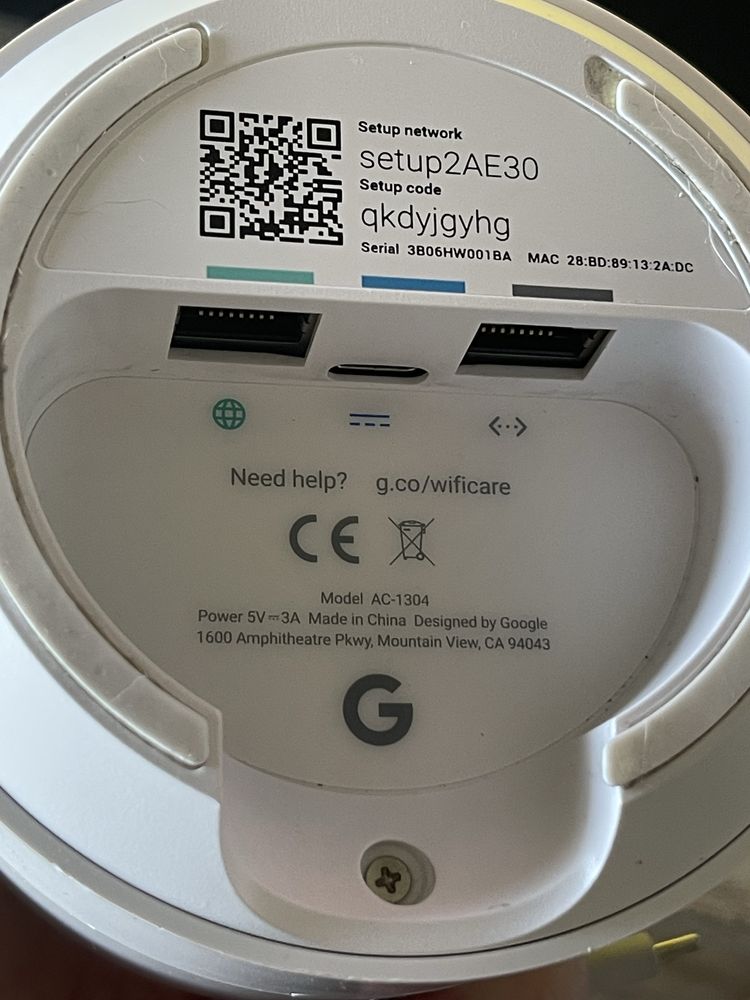 Google WiFi Mesh AC 1304