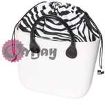 Czarny organizer komin do OBAG MINI WOREK zebra 2 kieszenie OMAY