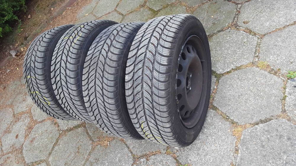 Opony zimowe, felgi 16", kołpaki - komplet 4 szt.
