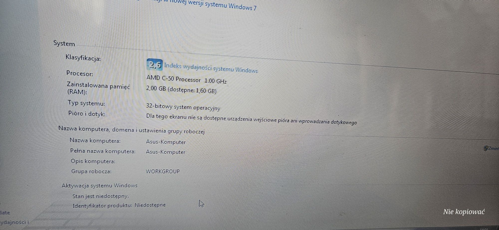 Tani sprawny laptop Asus