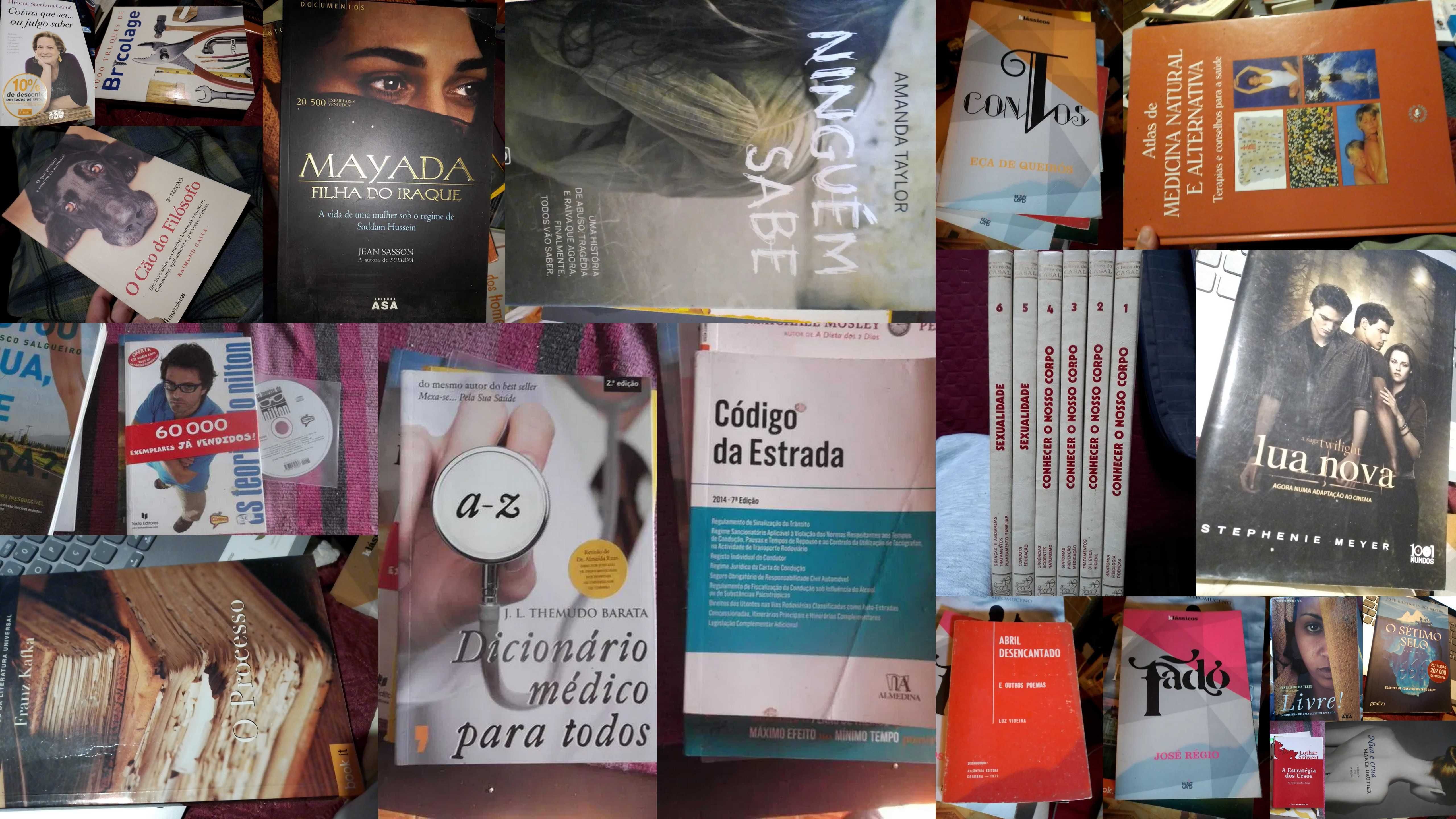 livros de diversas temáticas