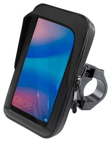 Suporte e bolsa para GPS telemóvel smartphone mota guiador