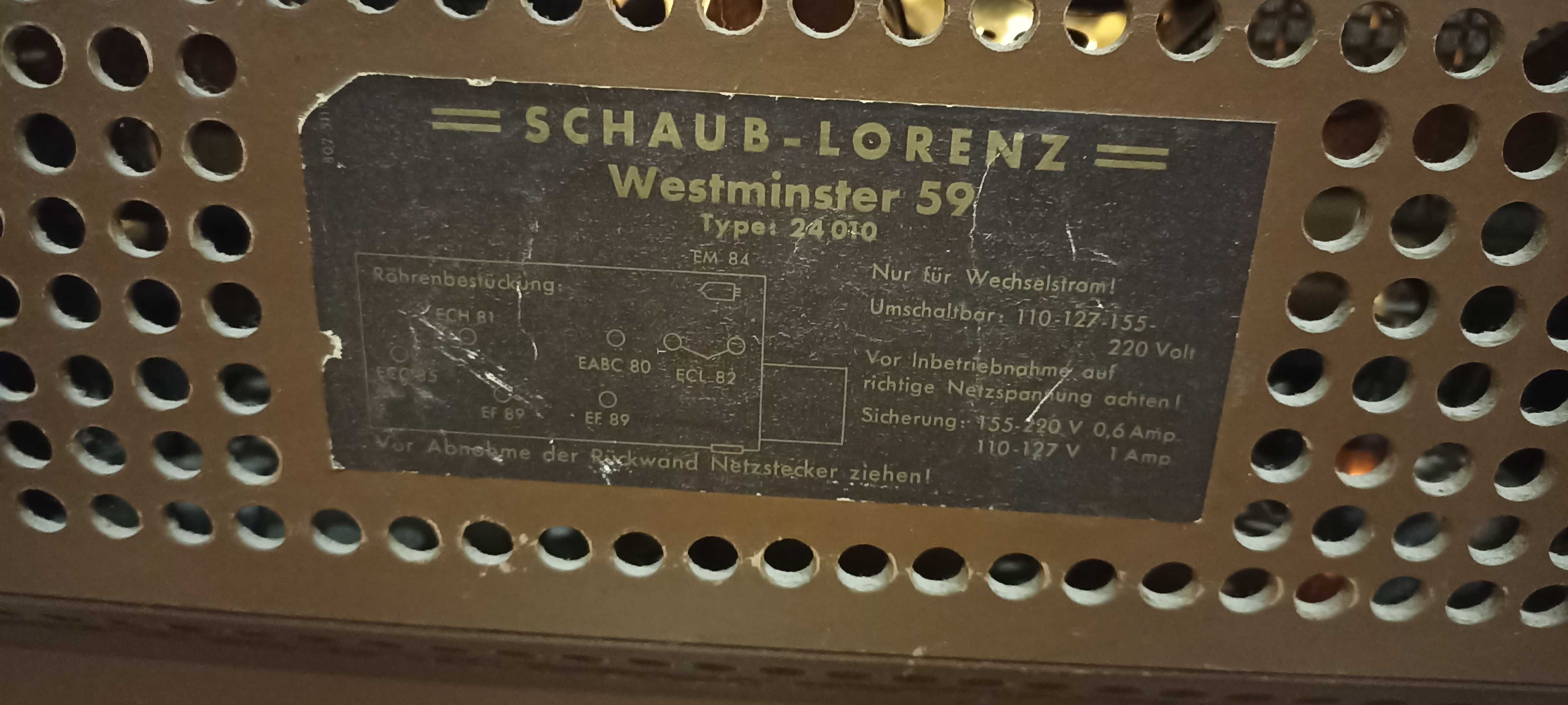 Schaub lorenz Westminster 59 lampowe