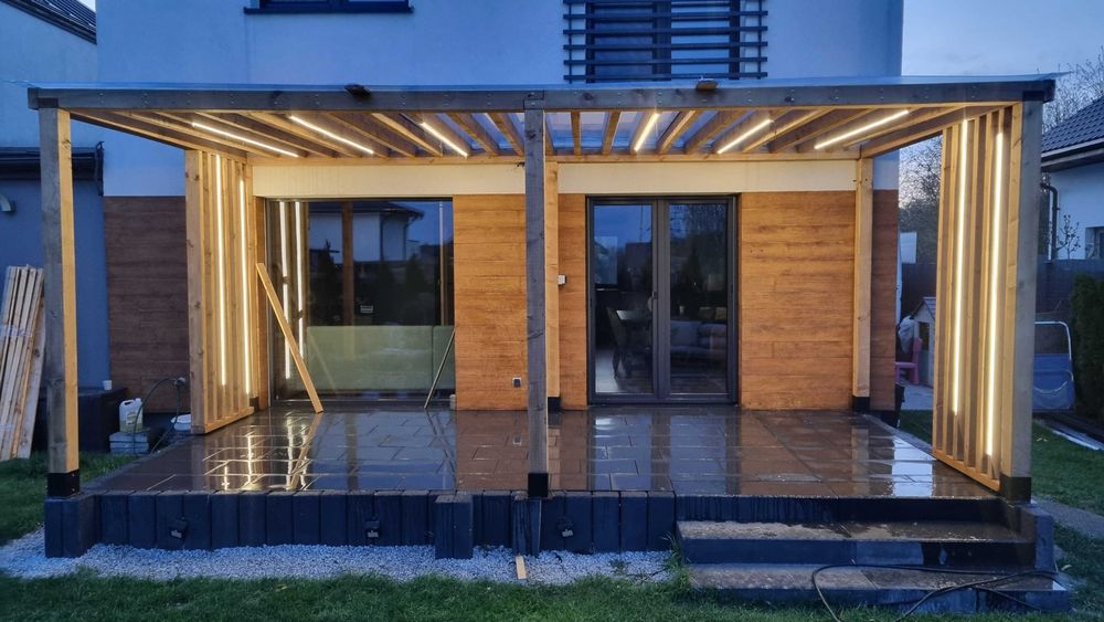 Altana Wiata Ogrodowa Domek Garaż Drewniany Pergola Zadaszenie