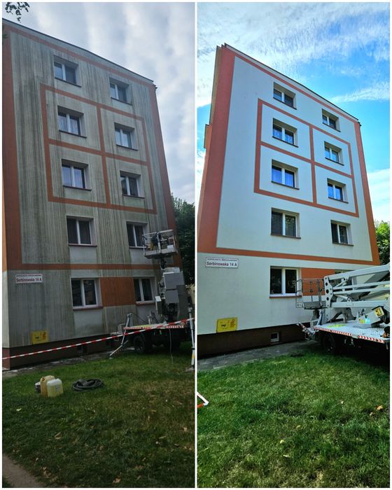 Mycie kostki brukowej mycie elewacji ogrodzeń mycie dachów malowanie