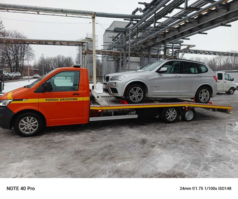 Pomoc drogowa, Laweta, transport aut, maszyn towarów. Śląsk, Zagłębie