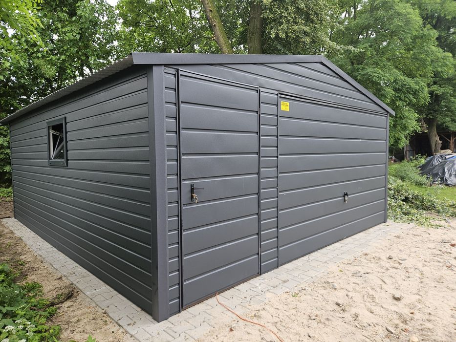 5x6 POM Garaze Blaszane Garaż Blaszany Blaszak Blaszaki Antracyt