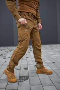 Чоловічі Тактичні штани «Kayman» Military койот з вставками