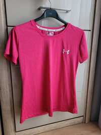 Różowy T-shirt Under Armour roz. 146 cm