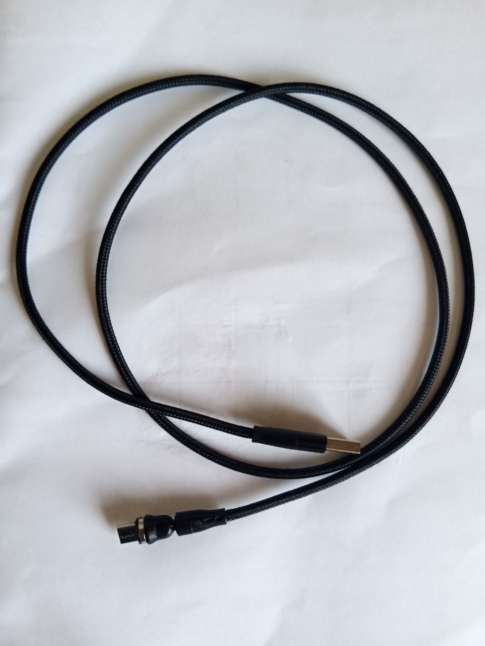 Поворотный магнитный кабель для быстрой зарядки  3А + коннектор type C