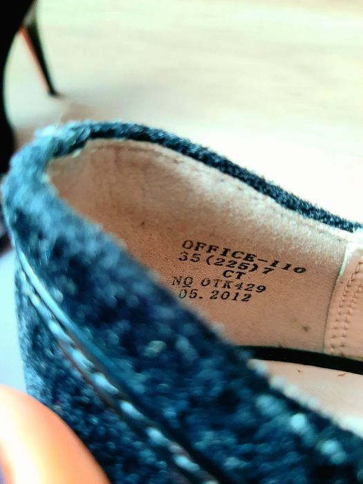 Buty na obcasie CENTRO czarne kokarda szpilki półbuty jak NOWE