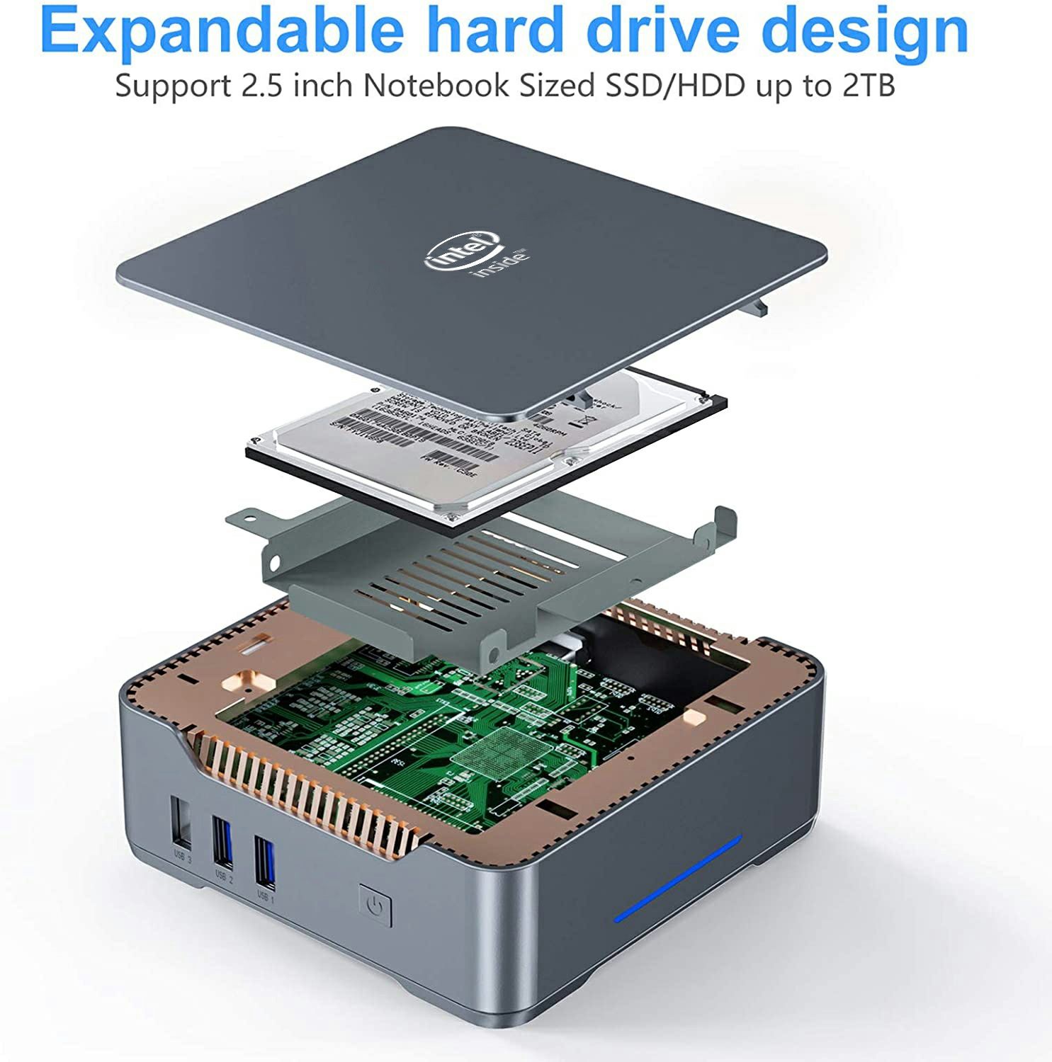 новый мини ПК 16/256 windows 11 pro 4k 60гц intel j4125 4ядра 4потока