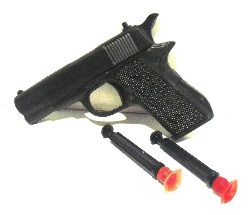 BRINCOVIANA - Pistola de brincar com dardos antiga