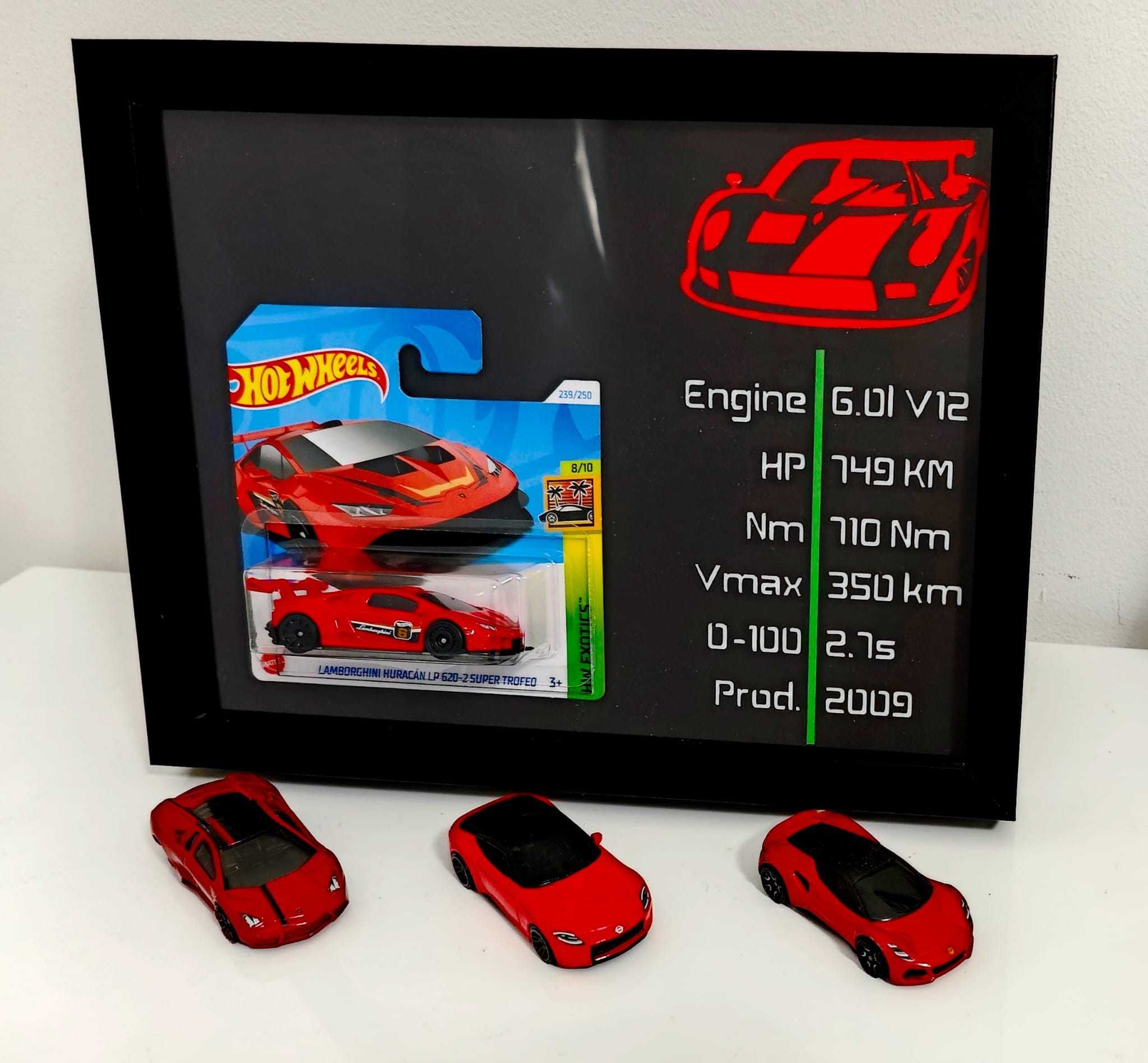 Ramka półka do modeli Hot Wheels ELITE64 dedykacja prezent życzenia