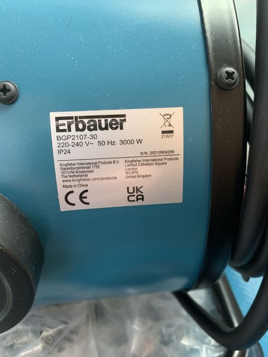 Тепловий обігрівач-гармата Erbauer 3000