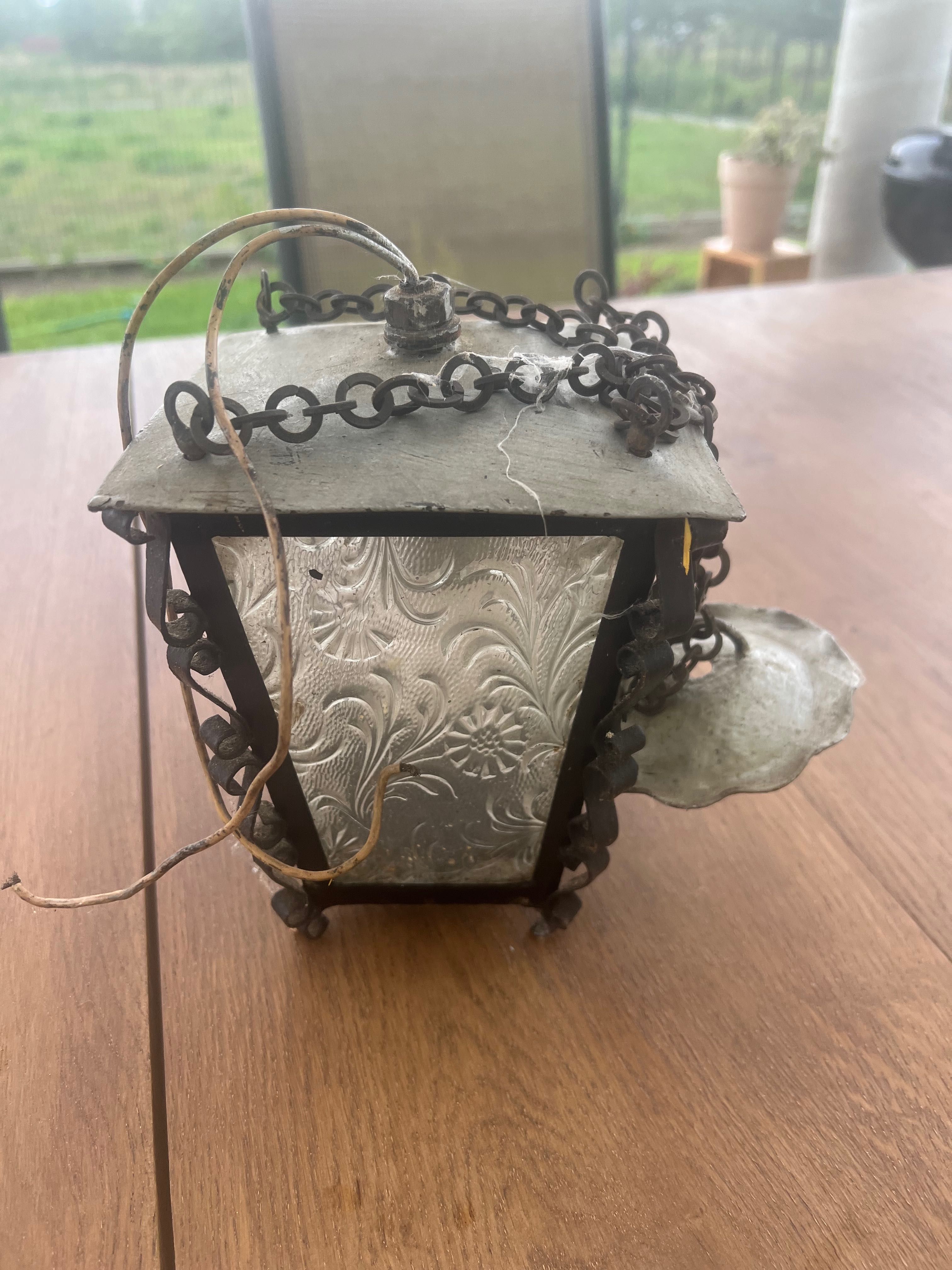 Lampa na zewnątrz ręcznie kuta antyk