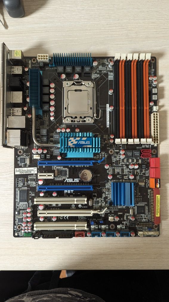 Материнська плата, P6T, комплект Lga 1366 + процессор i7 920 + 12gb оз