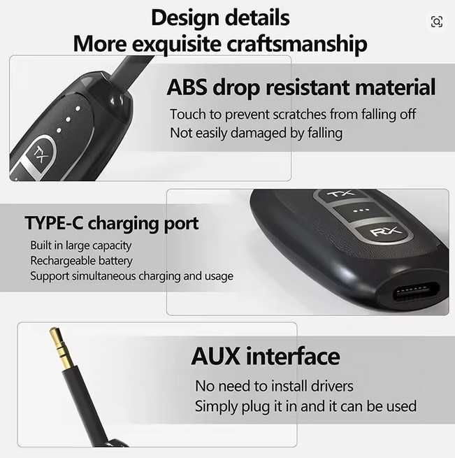 Bluetooth 5.4 Трансмітер та Ресивер (Bluetooth Transmitter Receiver)