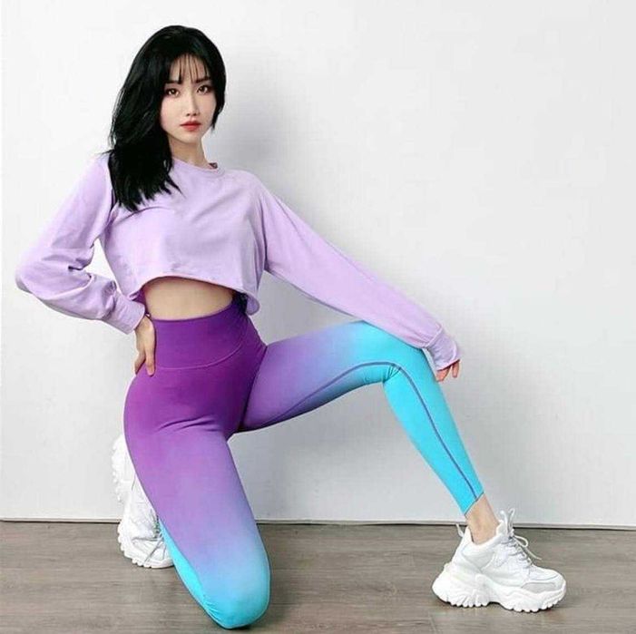 Лосіни з пуш-ап з кольоровим омбре