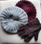 Gorros e luvas de mulher