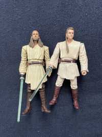 Świecące Figurki Star Wars Obi Wan Kenobi Qui-Gon Jinn